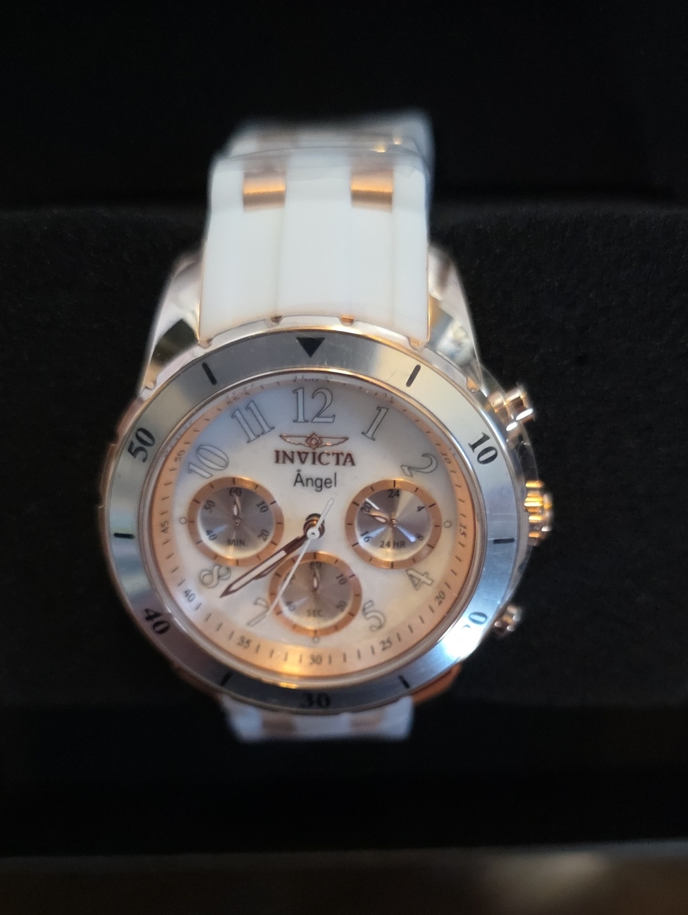 365. Invicta Angel Women's Watch - 40mm. Rose Gold. White (38755)